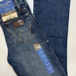 Wrangler Retro Boys Jeans Slim Boot Size 9 Adj  Waist Western Cowboy Rodeo